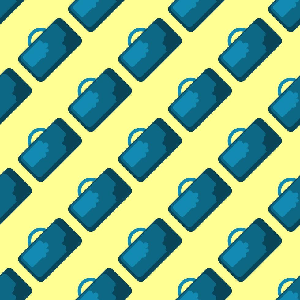 Bags pattern, seamless pattern on yellow background. vector