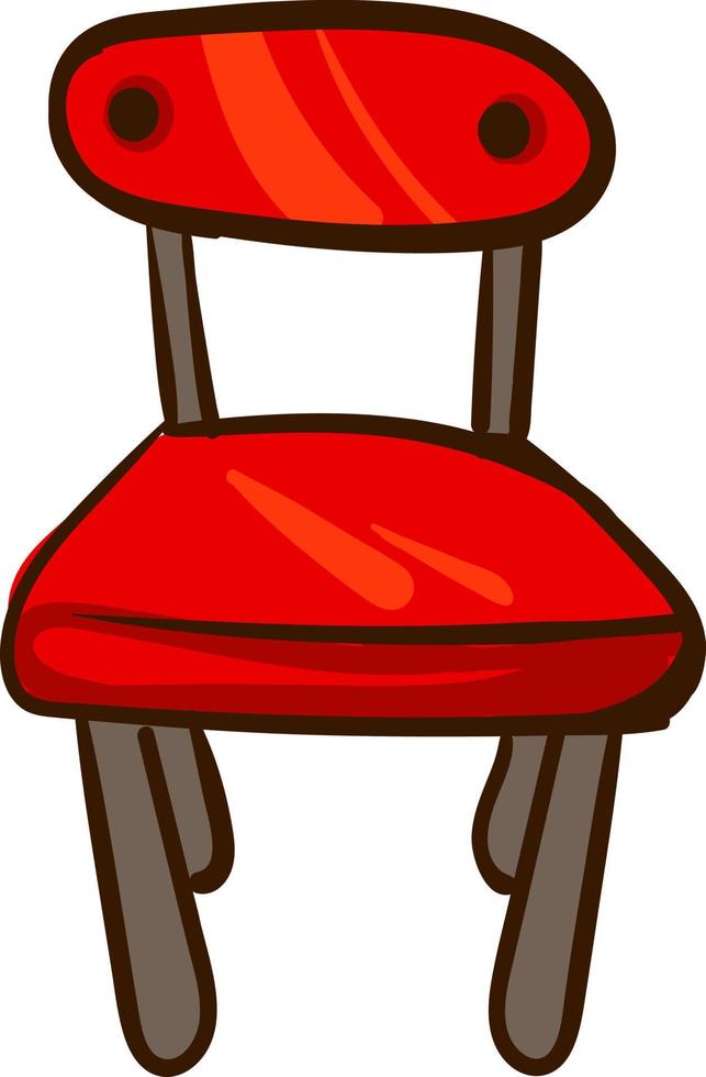 Red chair, illustration, vector on white background