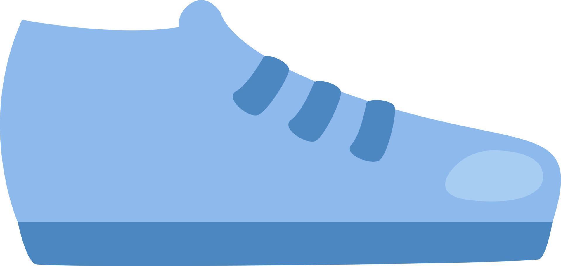 zapatillas de deporte azules, ilustración, vector, sobre fondo blanco. vector