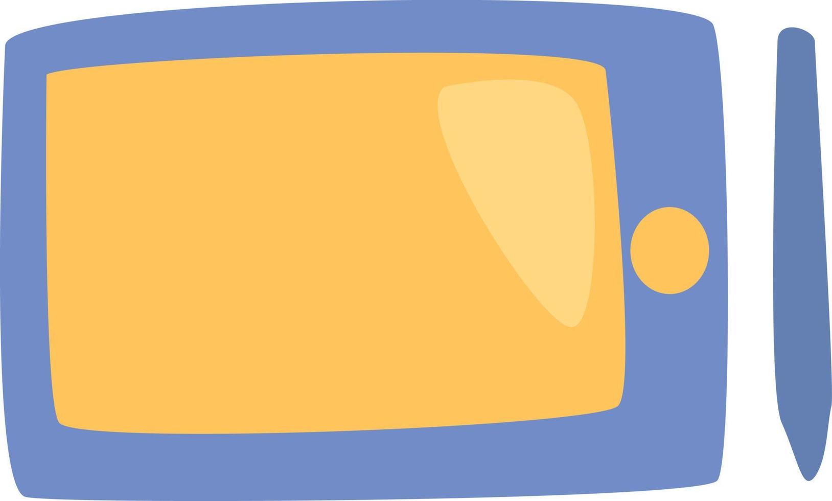 Blue tablet, illustration, vector, on a white background. vector