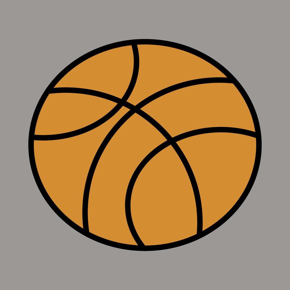 pelota de baloncesto, ilustración, vector, sobre un fondo blanco. vector