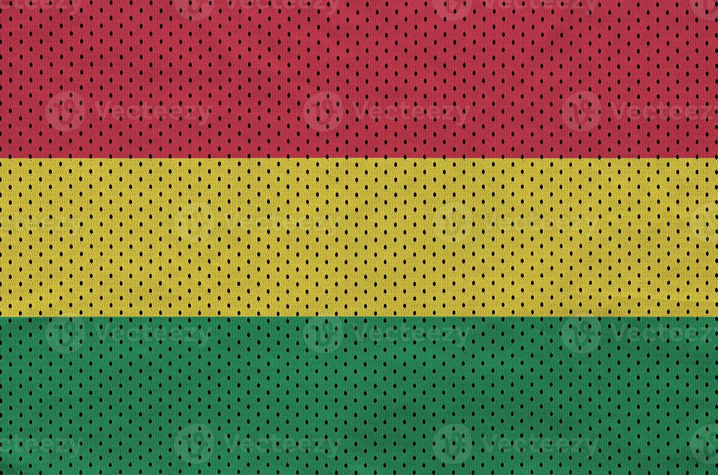 Bolivia flag printed on a polyester nylon sportswear mesh fabric photo