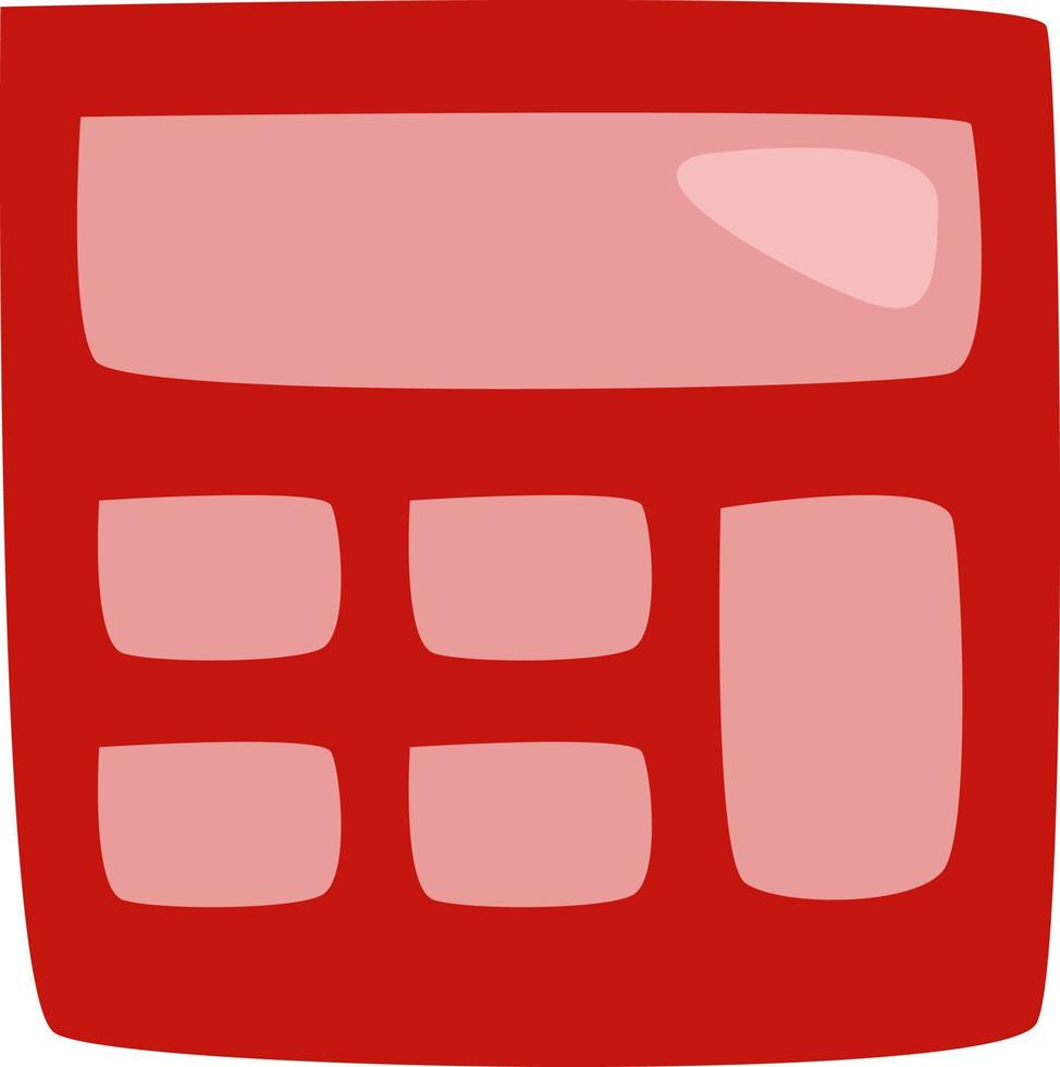 Office calculator, illustration, vector on a white background.