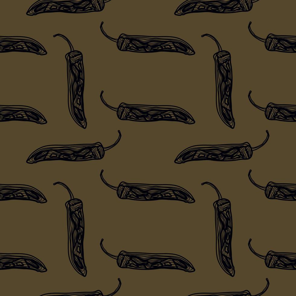 Serrano pepper, illustration, vector on white background.