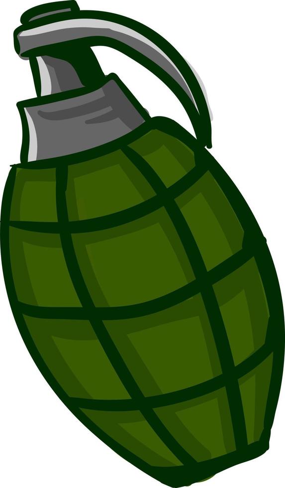 Hand grenade, illustration, vector on white background