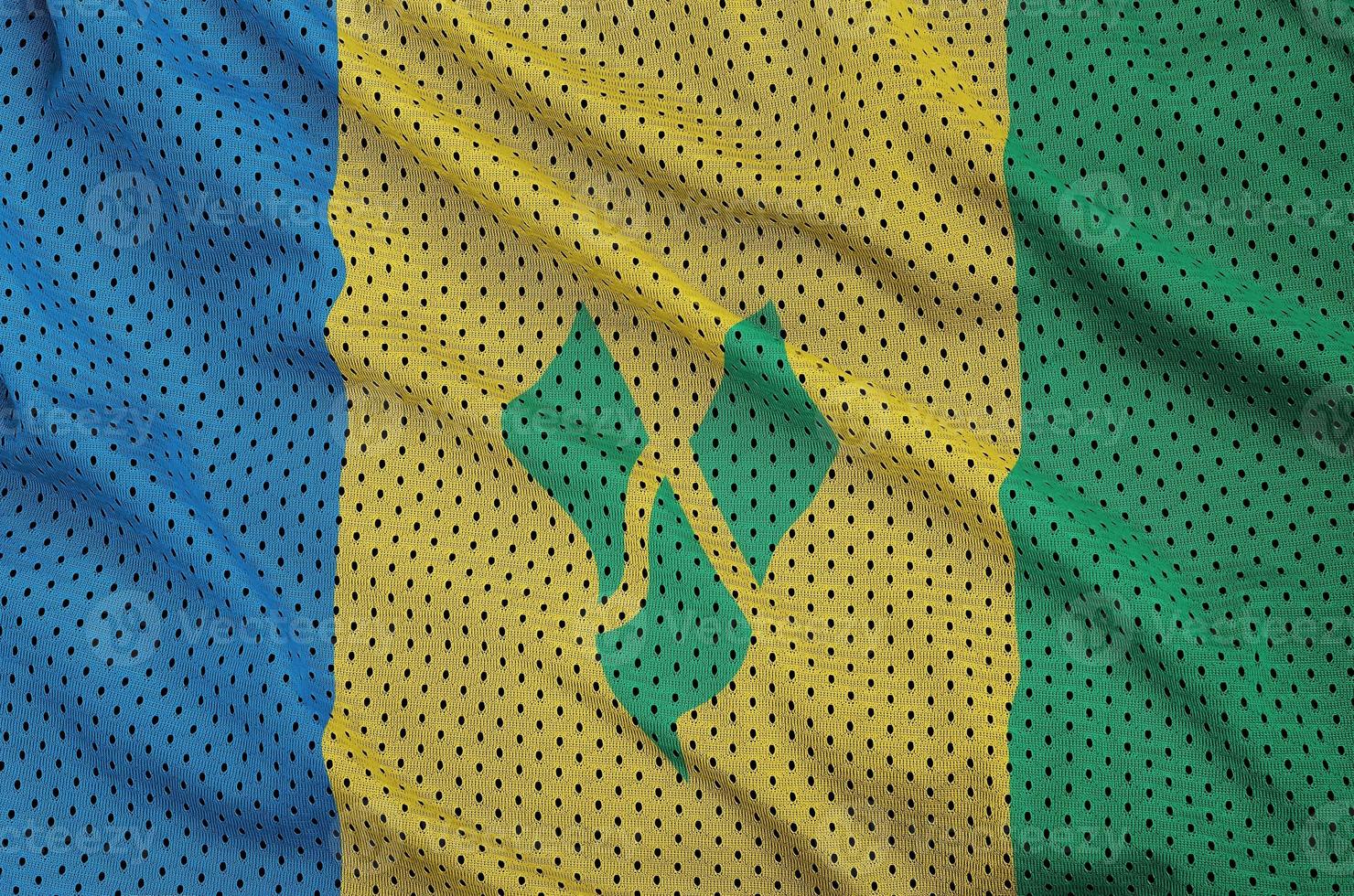 Saint Vincent and the Grenadines flag printed on a polyester nyl photo