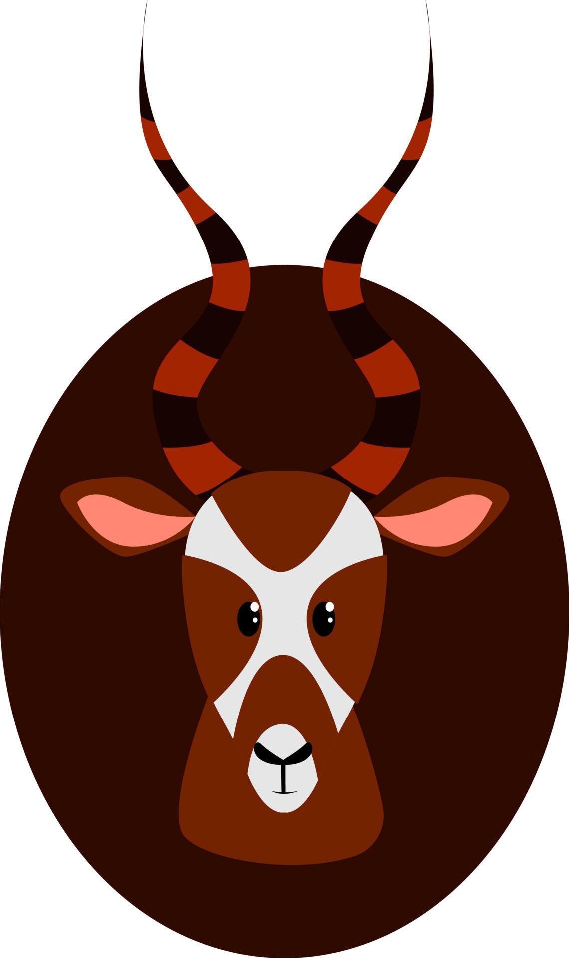 Antelope head, illustration, vector on white background. 13804522