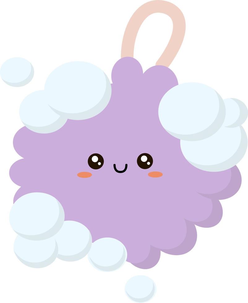 Sponge for shower, illustration, vector on white background.