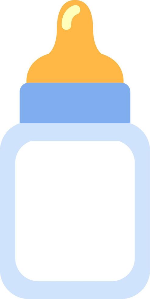 Baby bottle, illustration, vector on a white background