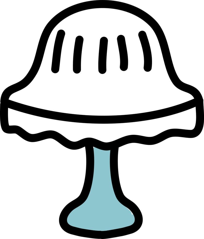 Lamp with wide top, illustration, on a white background. vector