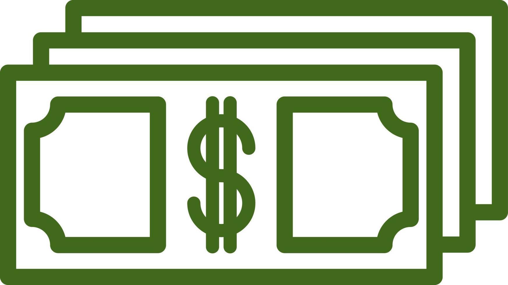 Money notes, illustration, vector on a white background.