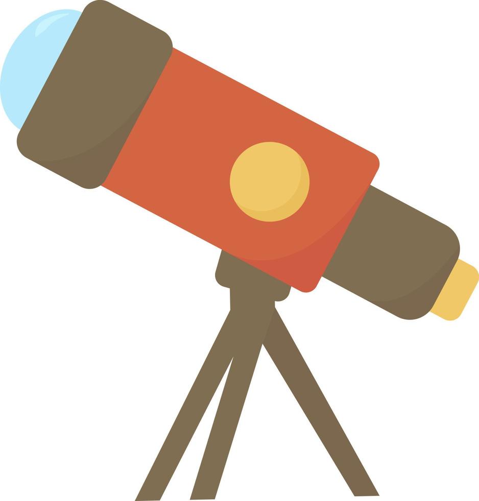 Big telescope, illustration, vector on white background