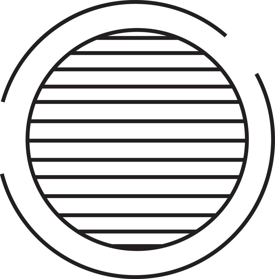 Full moon, icon illustration, vector on white background