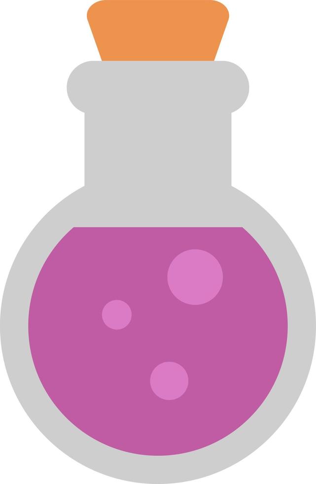 Magic pink potion, illustration, vector on a white background.