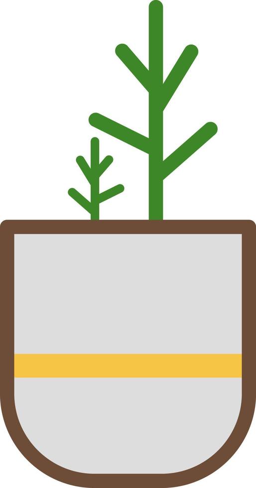 Jade plant in pot, illustration, on a white background. vector