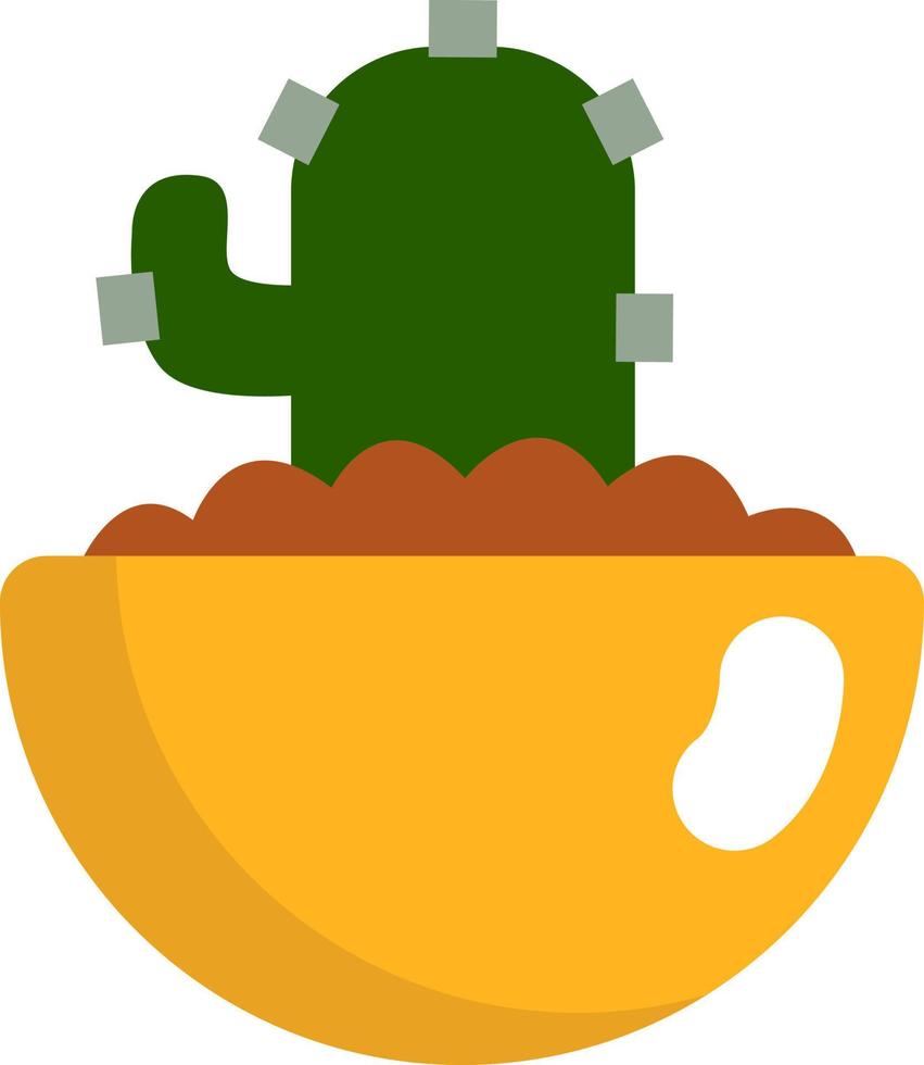 Eves pin cactus, illustration, vector on a white background.