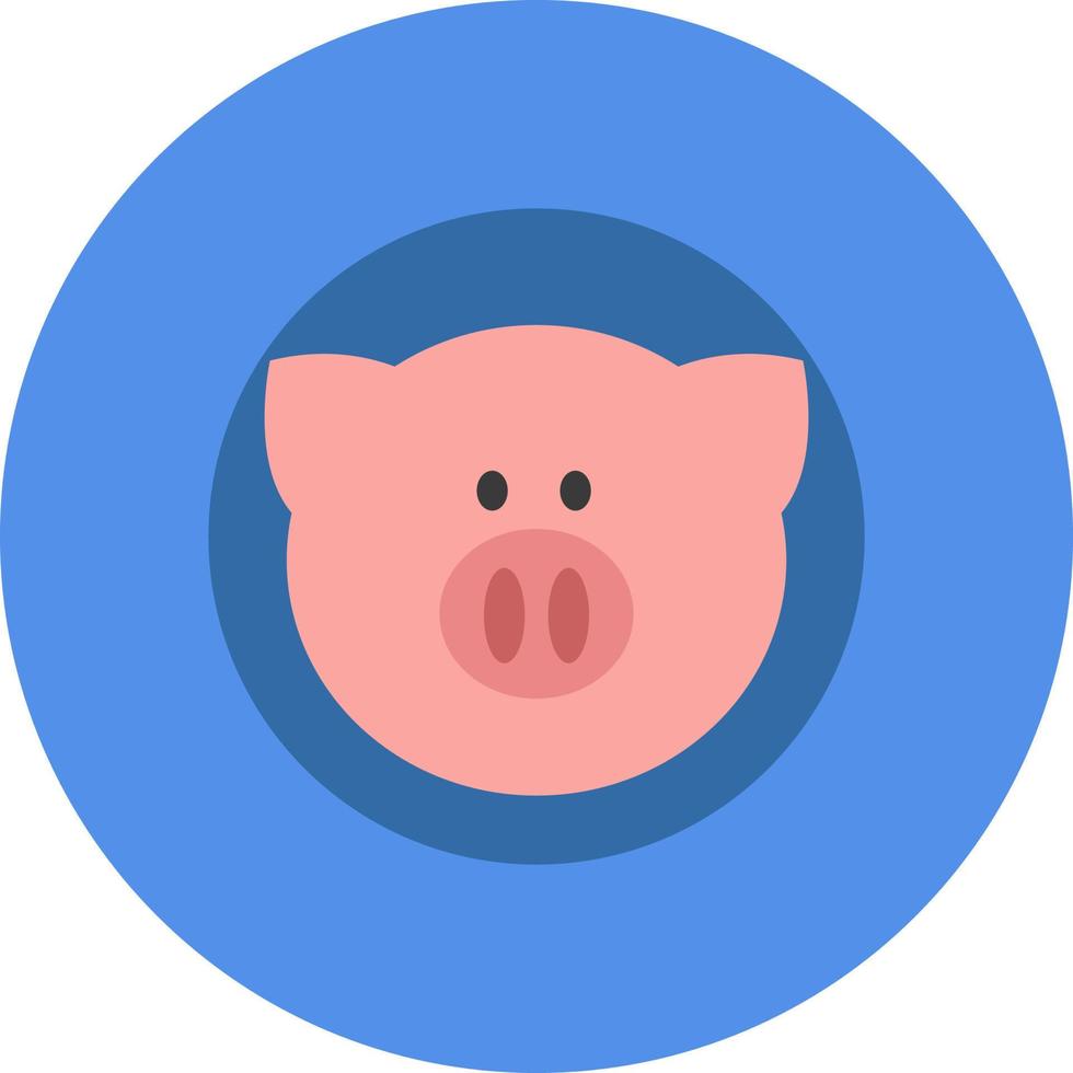 Farming pig, illustration, vector on a white background.