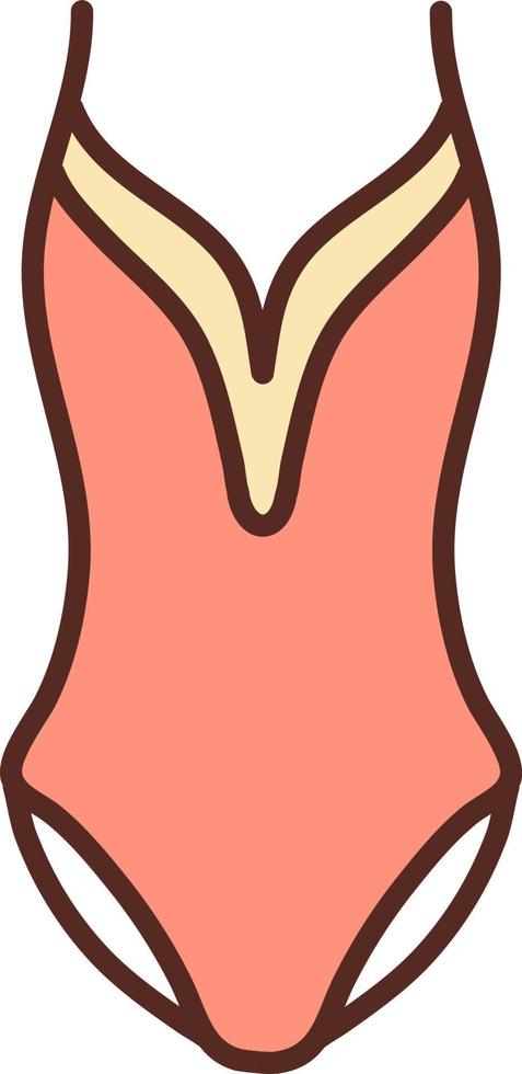 Women swimsuit, illustration, vector on a white background.