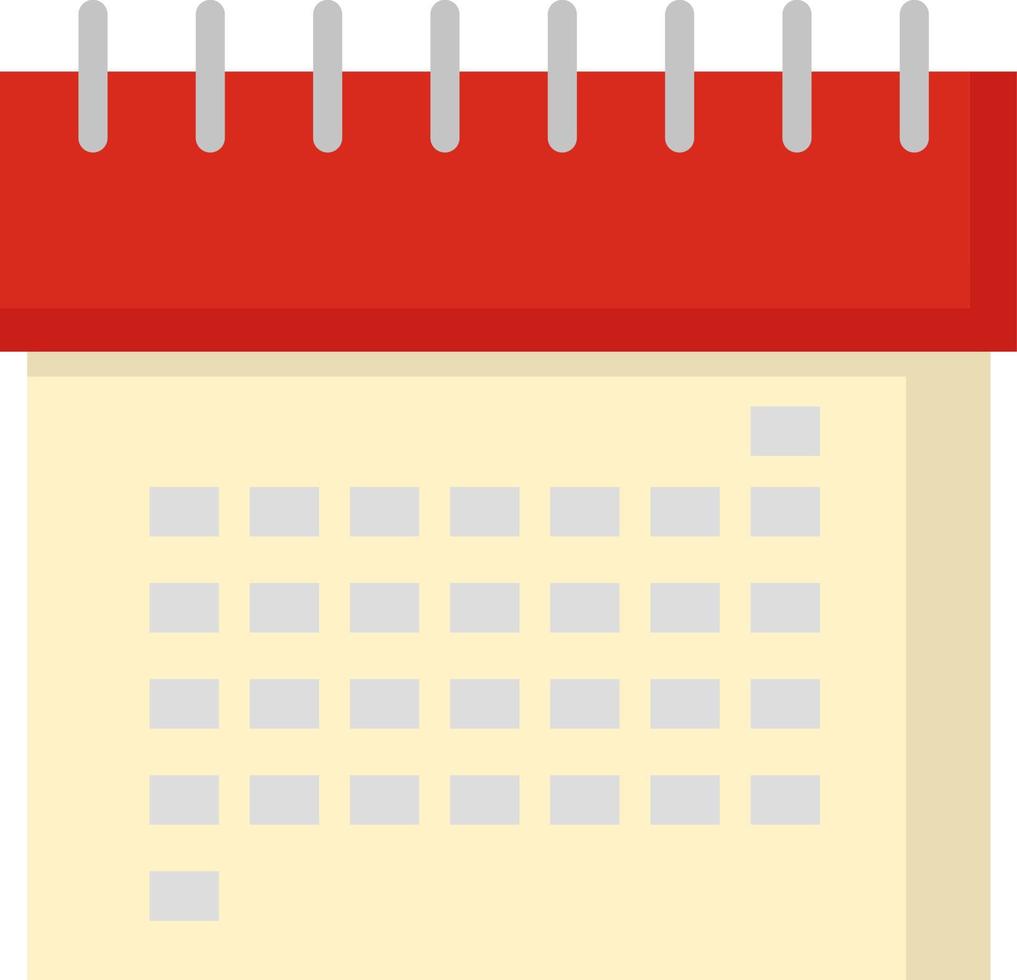 Calendar, illustration, vector on white background.