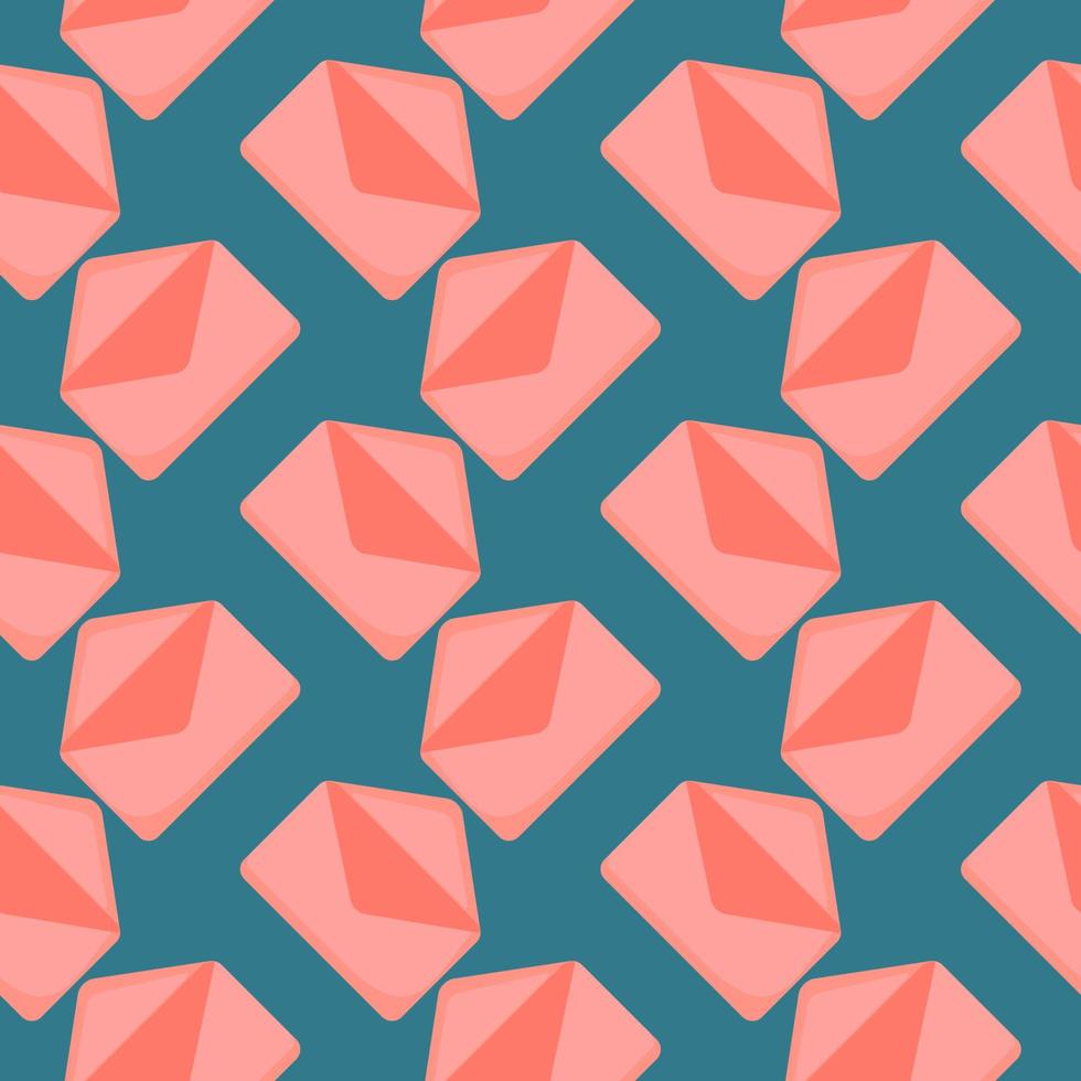 Pink letter,seamless pattern on green background. vector