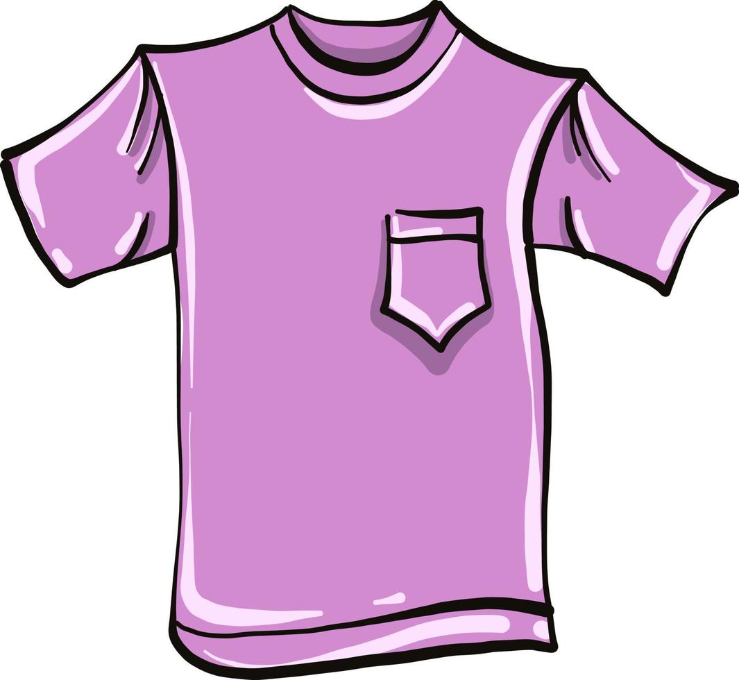 Pink shirt , illustration, vector on white background