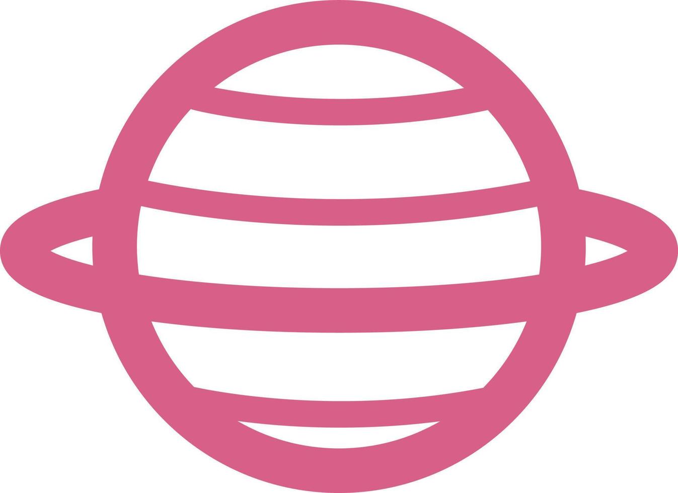 Pink planet, illustration, on a white background. vector