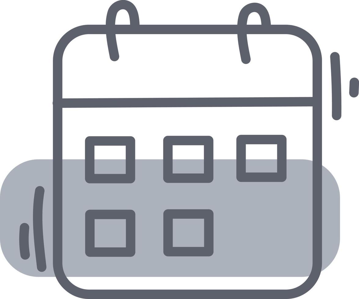 Business calender, illustration, vector on a white background.
