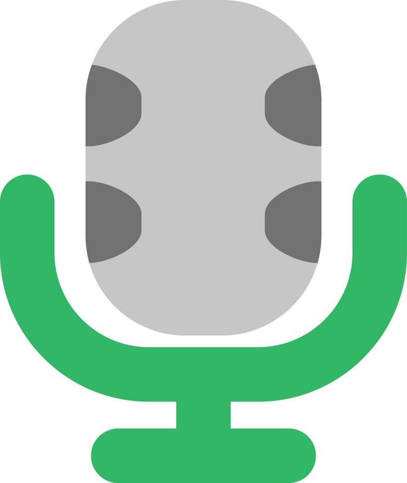 Mass media interview microphone, illustration, vector on a white background.