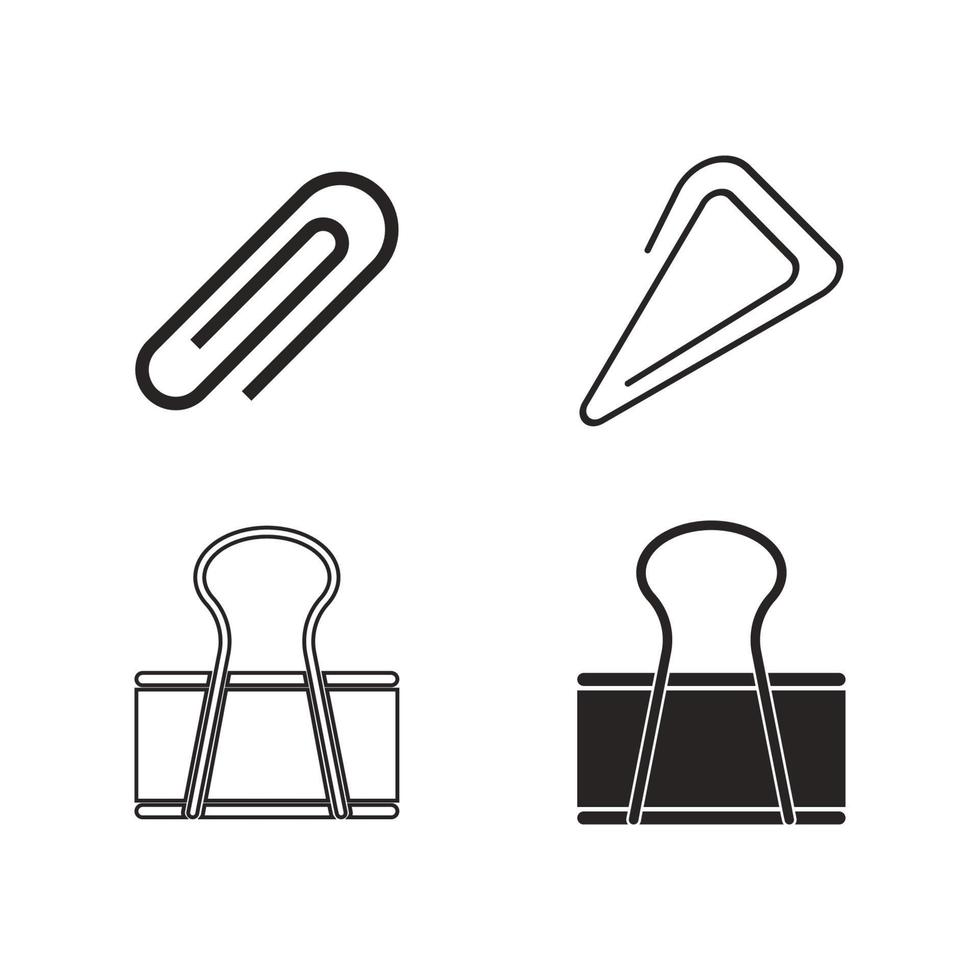 icono de clip de papel vector