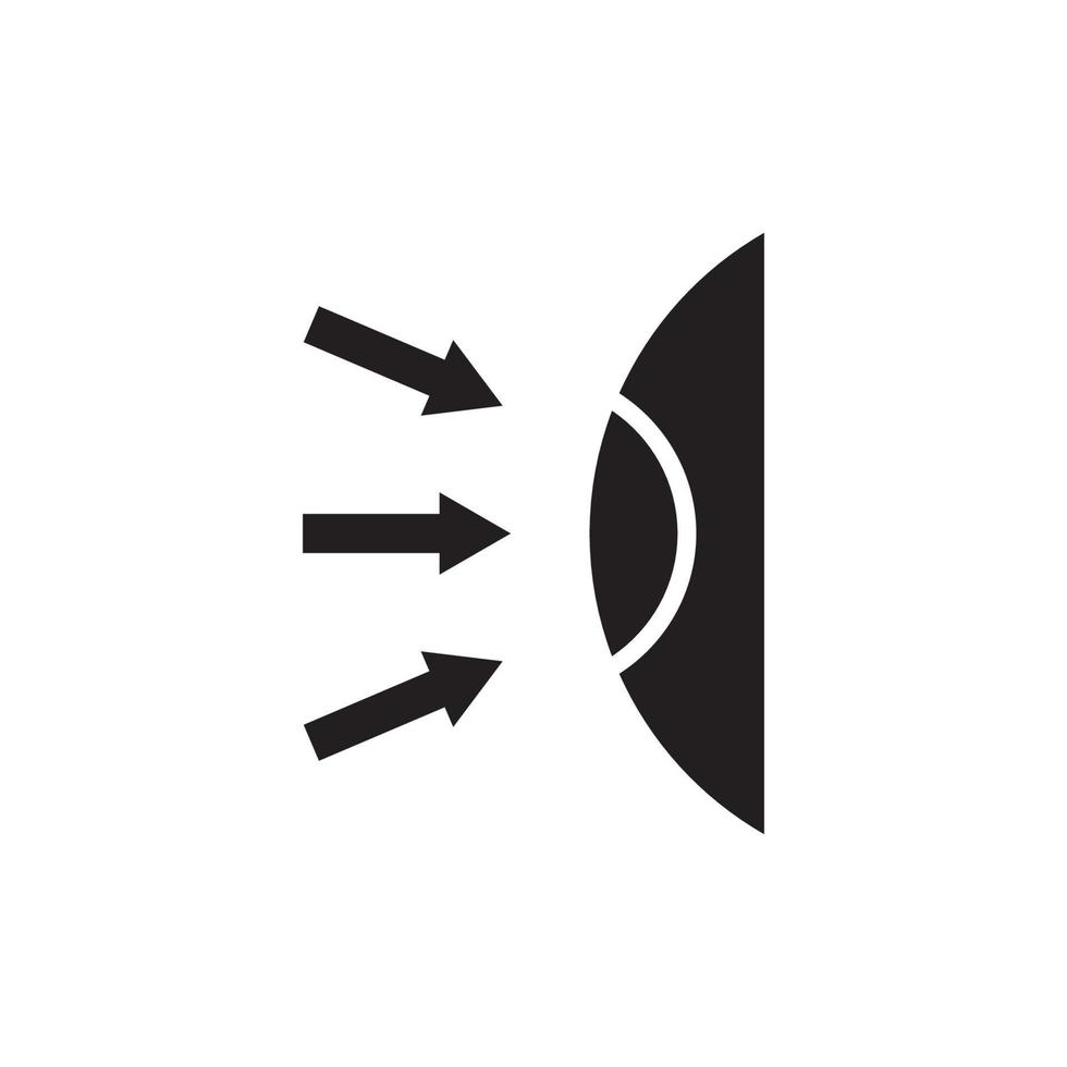 illustration of the effect of radiation on the eye vector