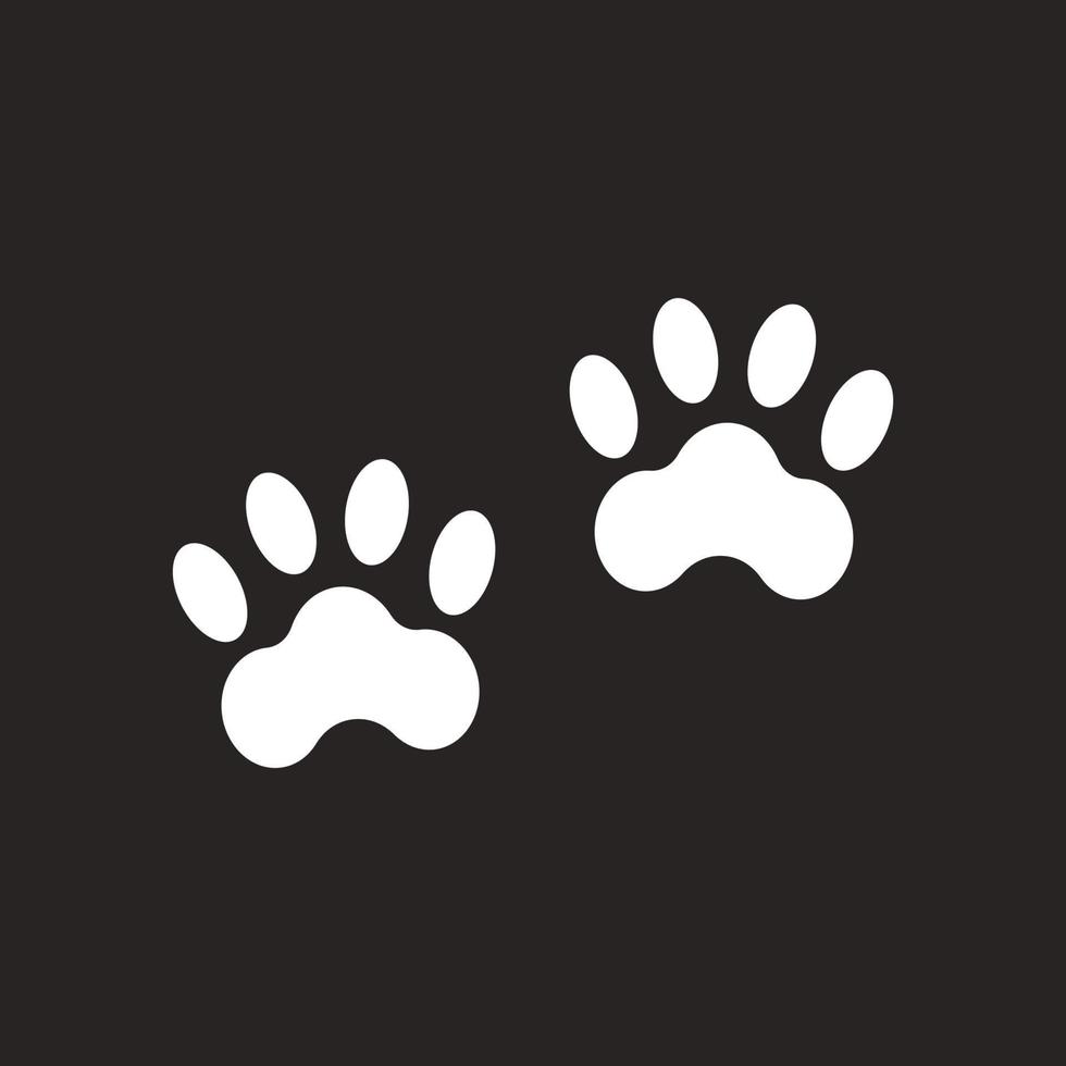 fondo de logotipo de pata de perro o gato vector