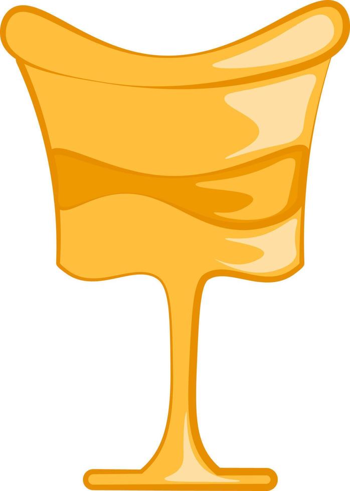 A gold goblet, vector or color illustration.