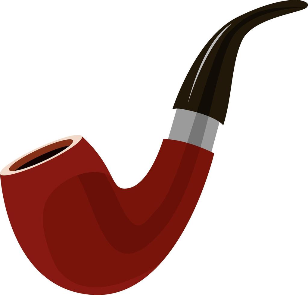 Detective pipe, illustration, vector on white background