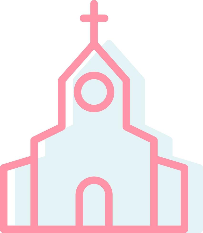 iglesia de bodas, ilustración, vector sobre fondo blanco.