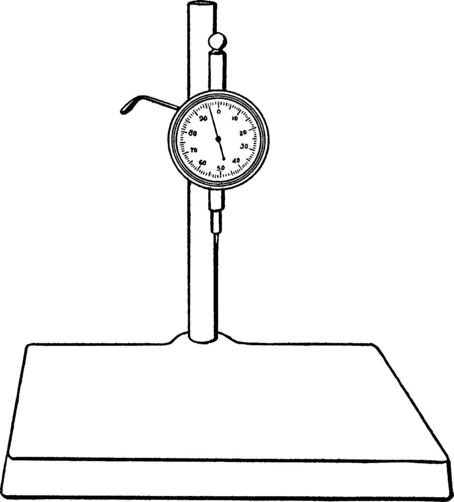 indicador de prueba, ilustración vintage vector