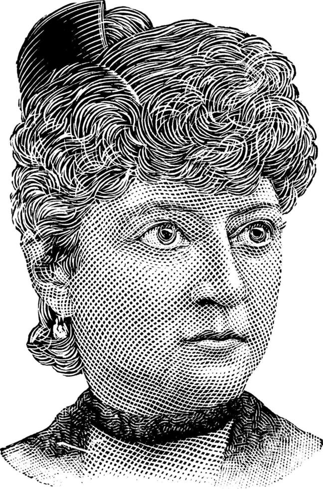 Miriam Florence Leslie, vintage illustration vector