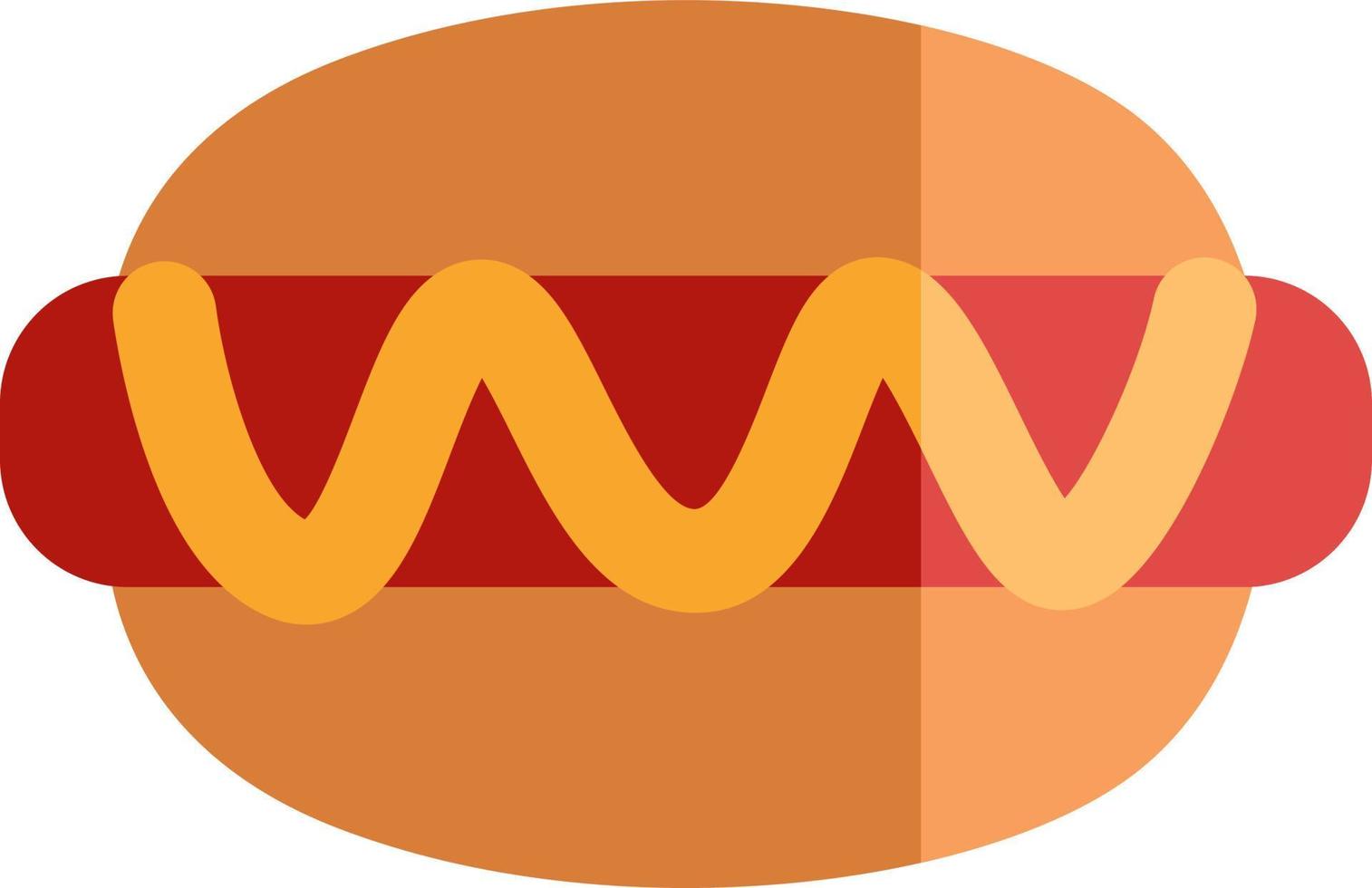 Festival hot dog, illustration, vector on a white background.