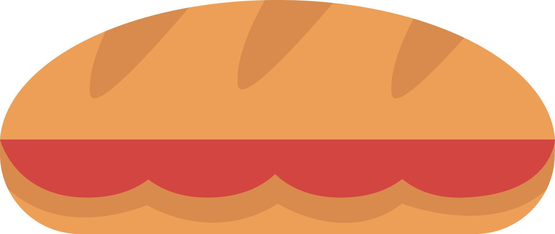 Tasty sandwich, icon illustration, vector on white background