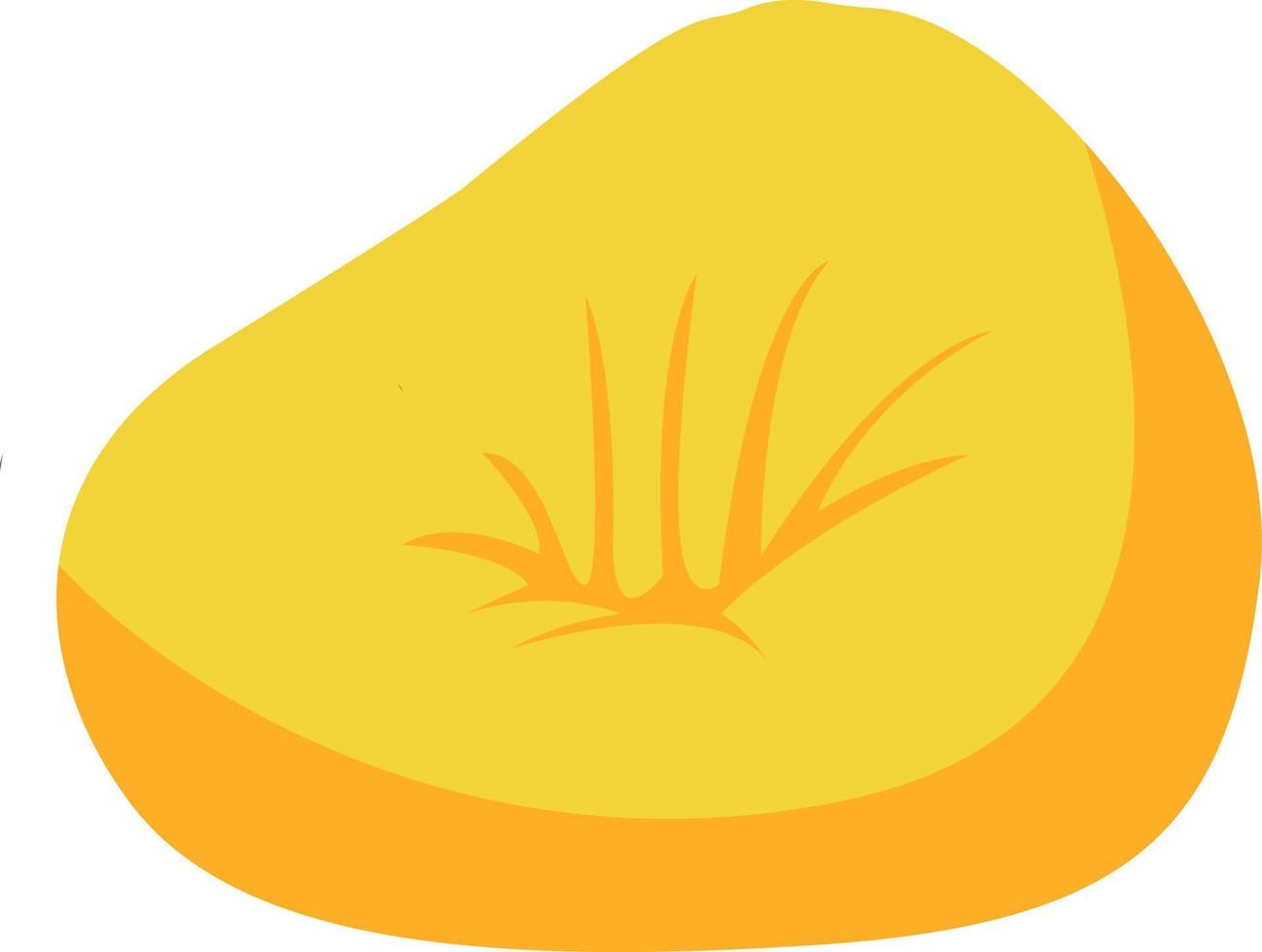 Yellow beanbag, illustration, vector on white background