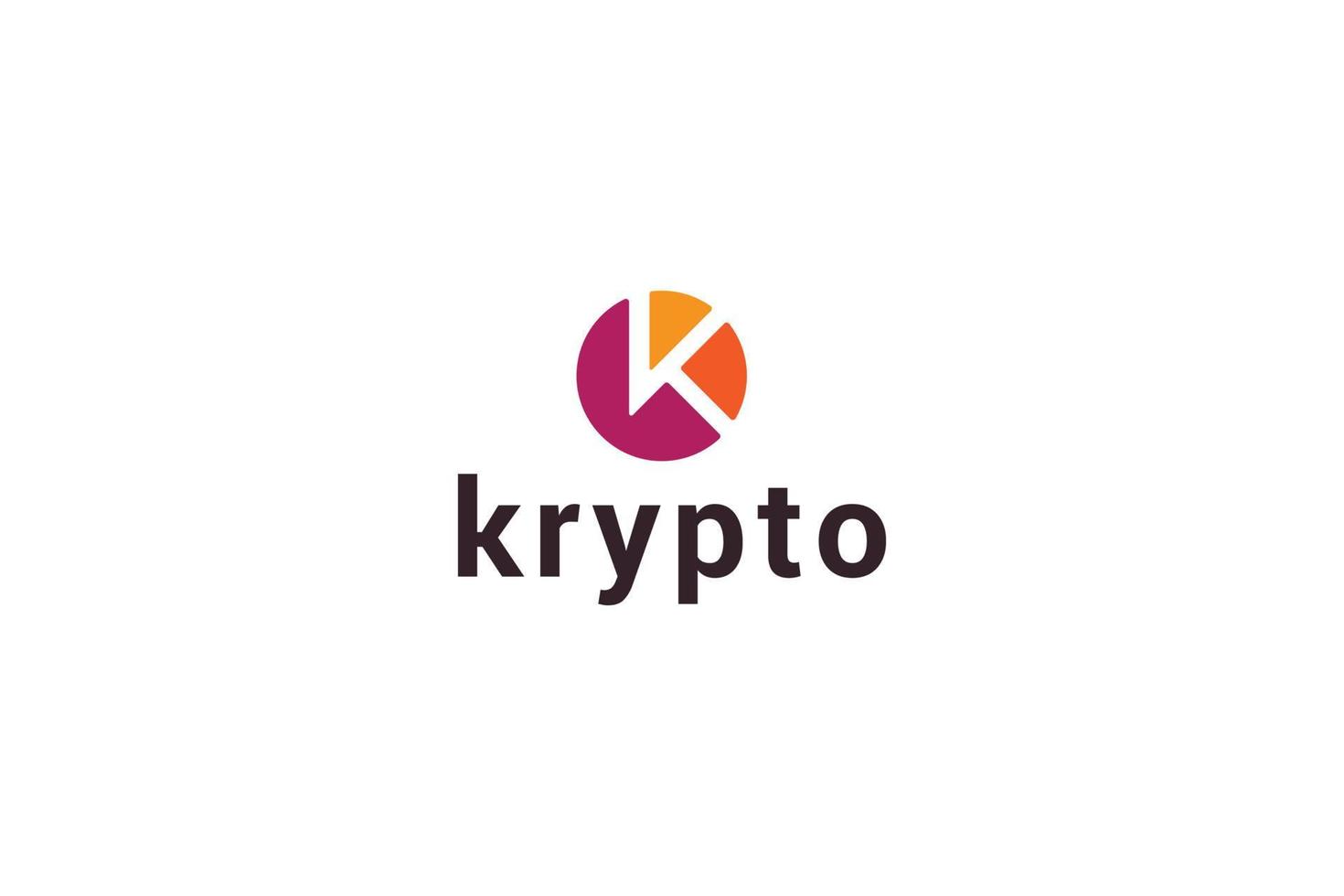 letra k logotipo de empresa simple y minimalista creativo vector