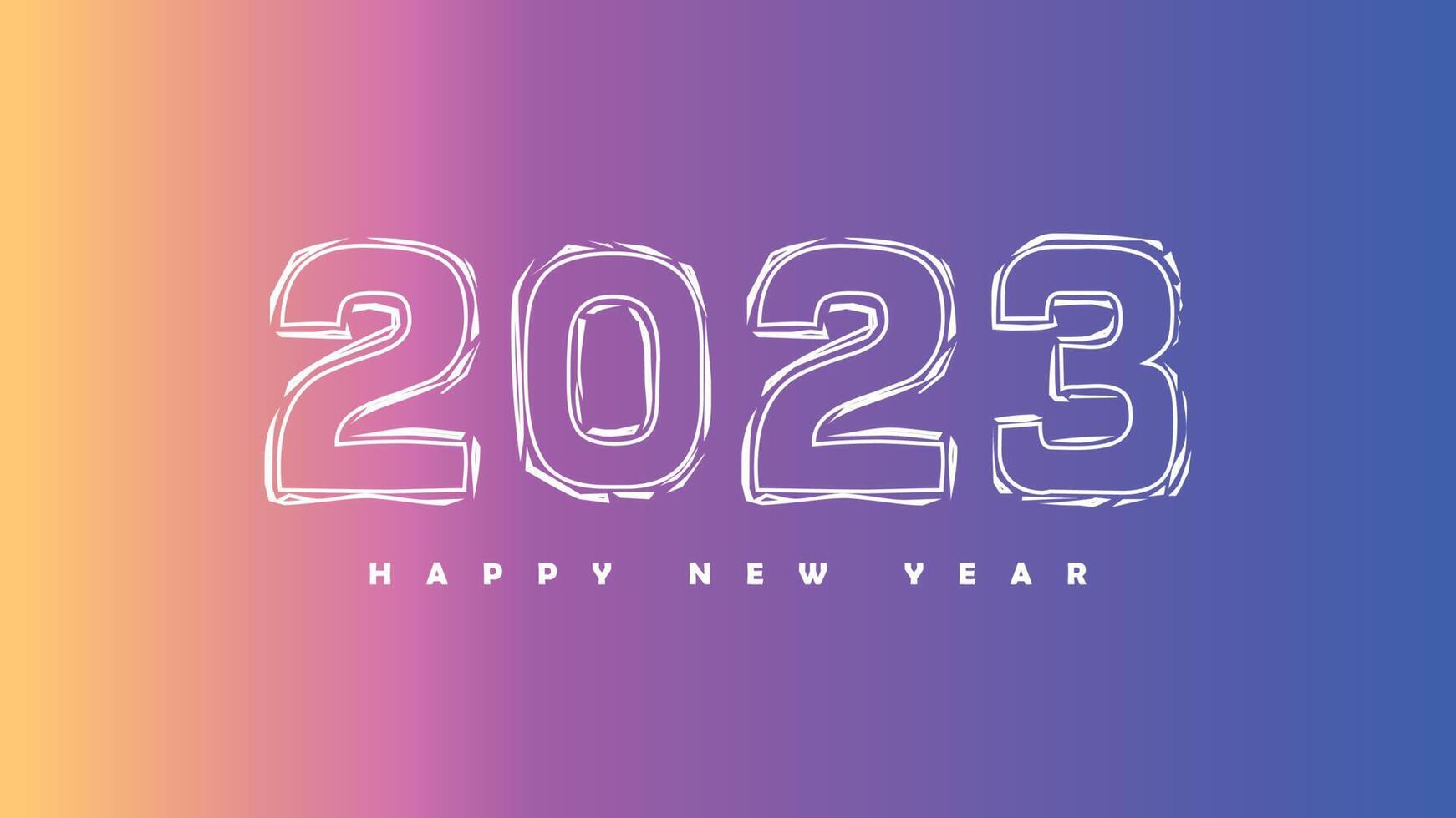 Happy new year 2023 vector