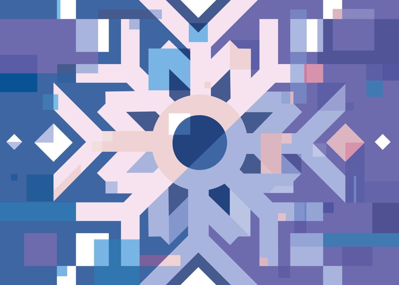 Banner with abstract snowflake. vector