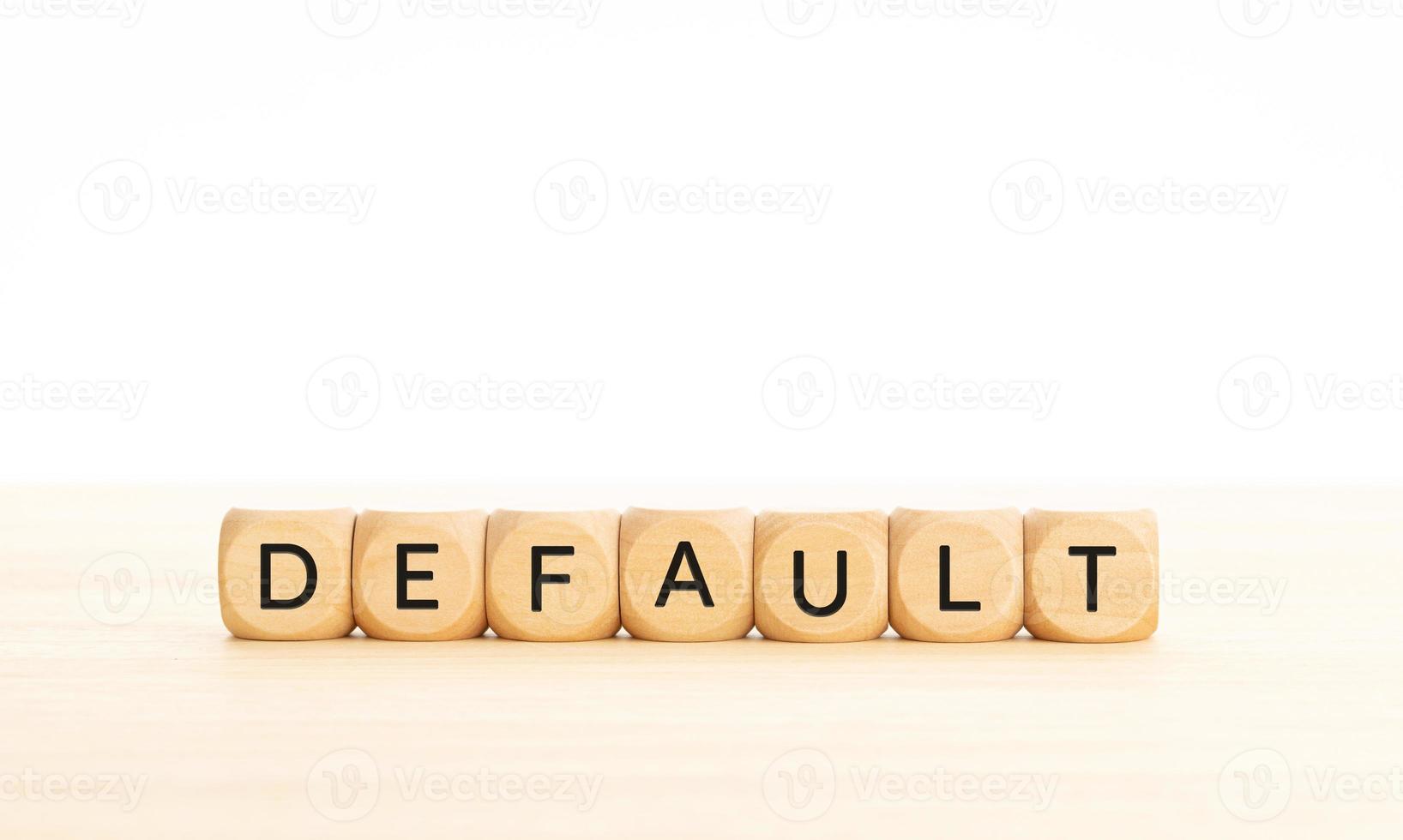 Default word on wooden blocks. Copy space photo