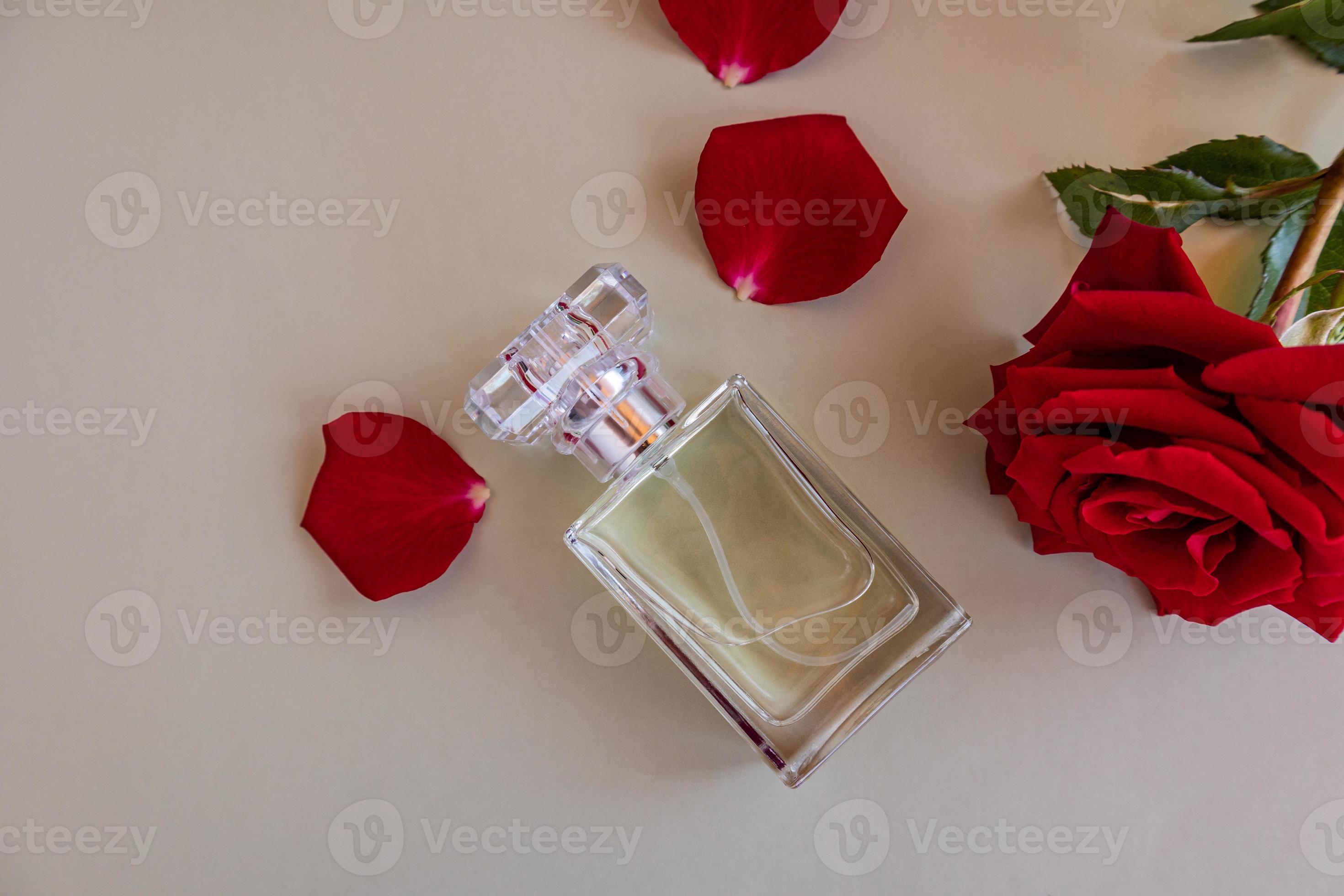 Perfume With Red Rose on Bottle: Scent of Elegance