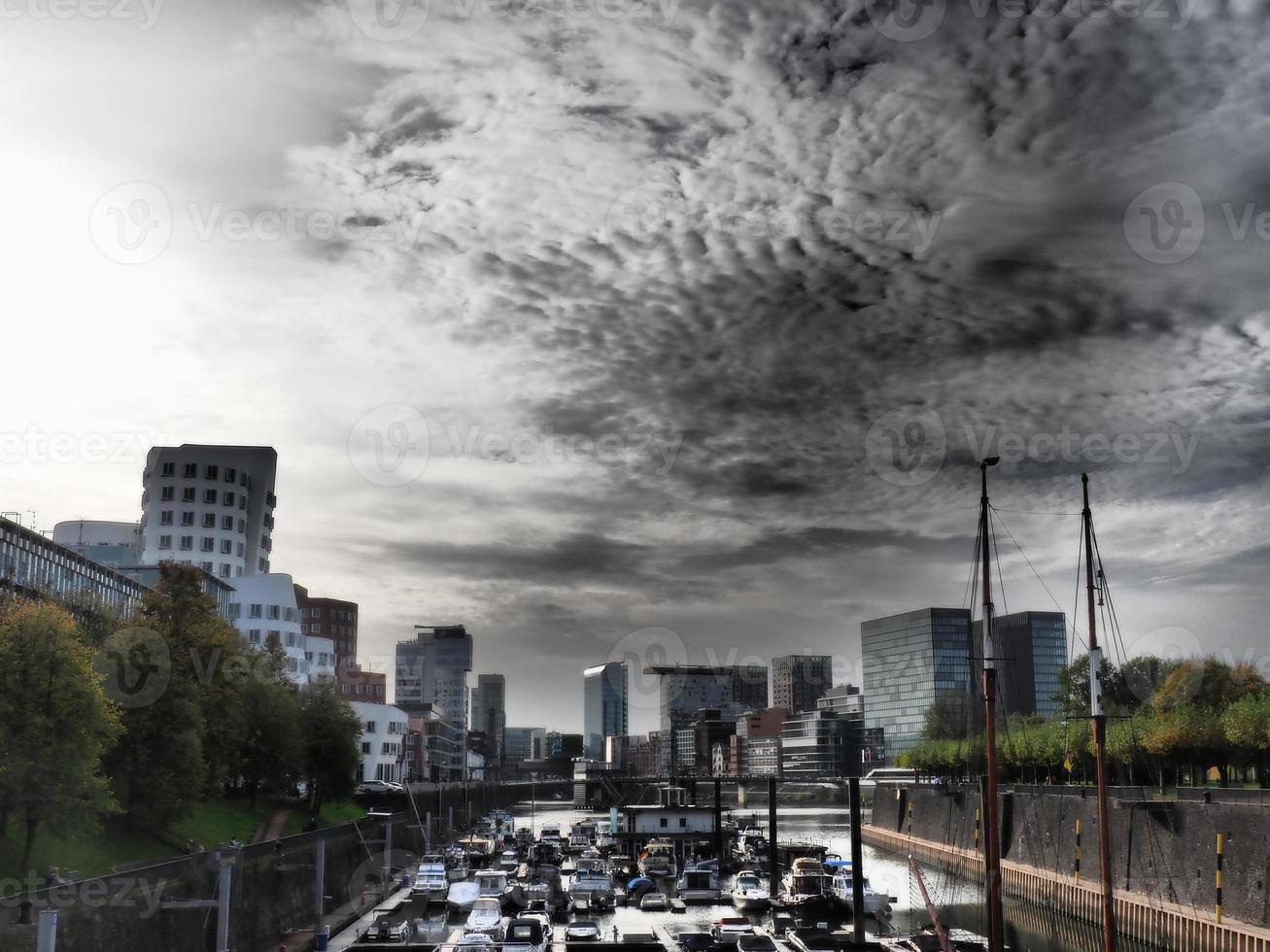 Dusseldorf at the rhine river photo