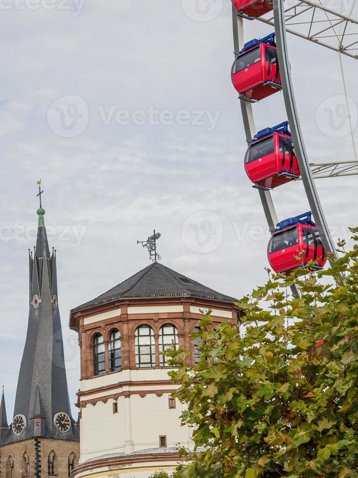 Dusseldorf at the rhine river photo