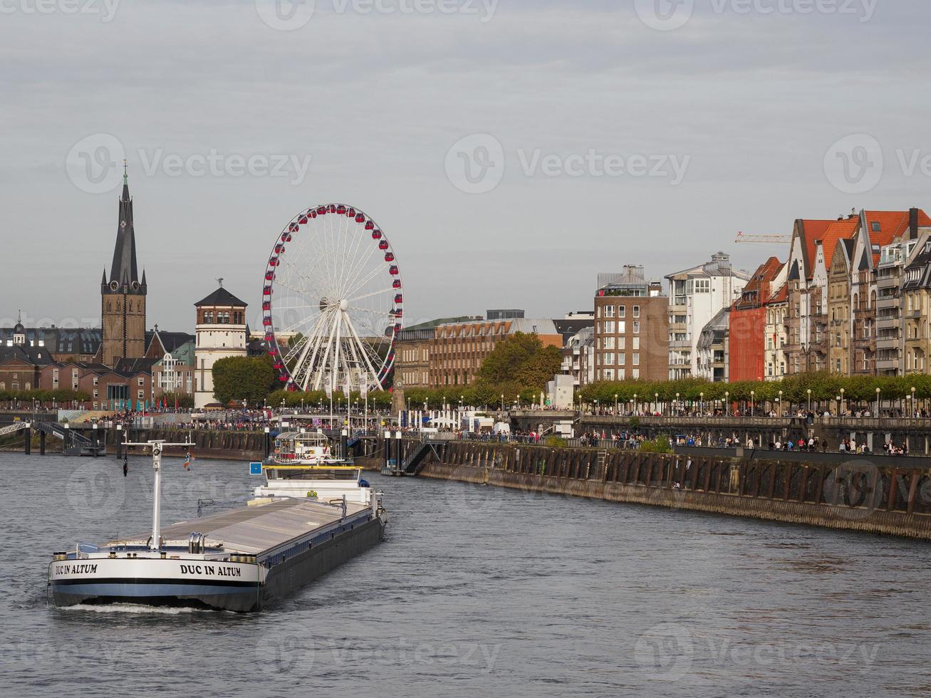 Dusseldorf at the rhine river photo