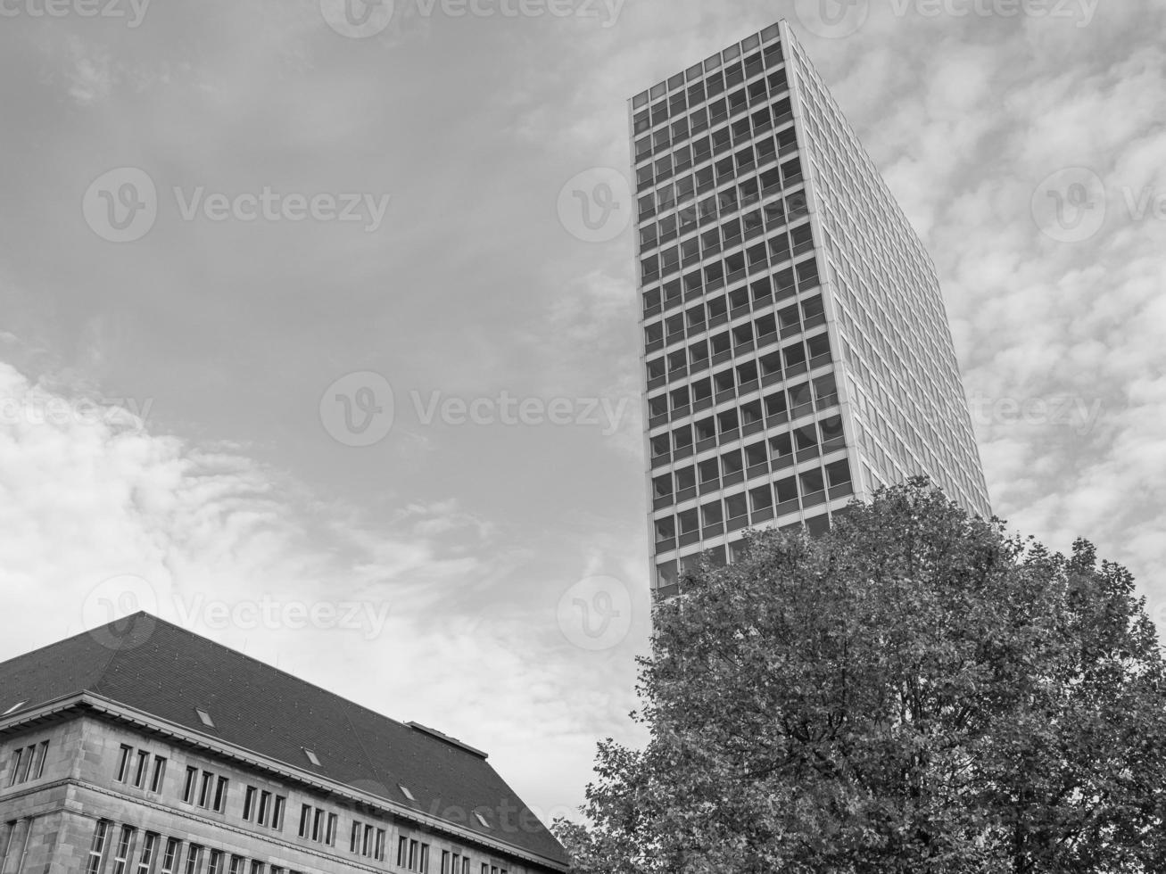 the city of dusseldorf at the rhine river photo