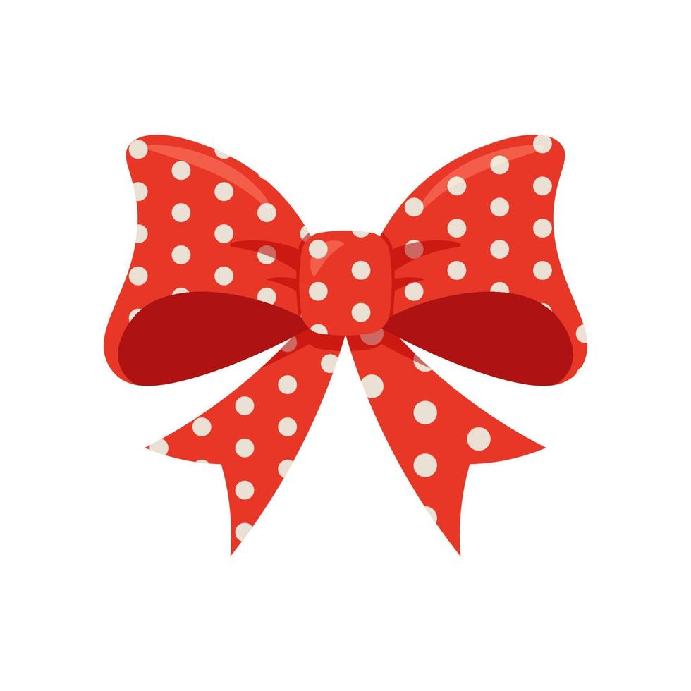 Hair ribbon bow vector isolated