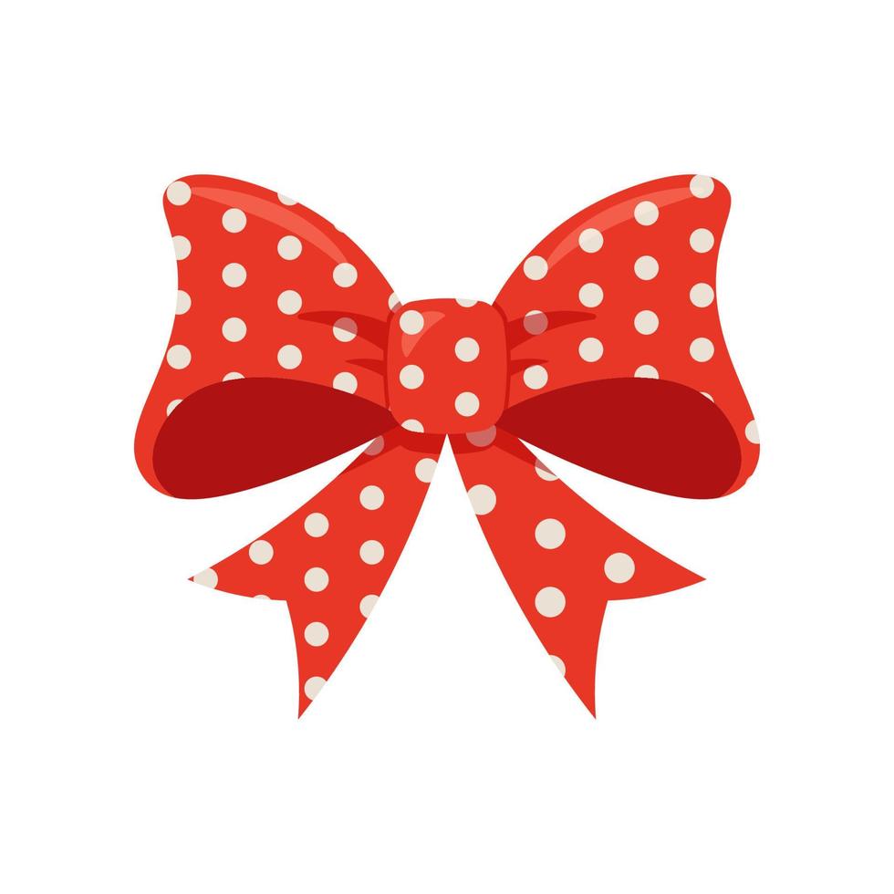 Hair ribbon bow vector isolated